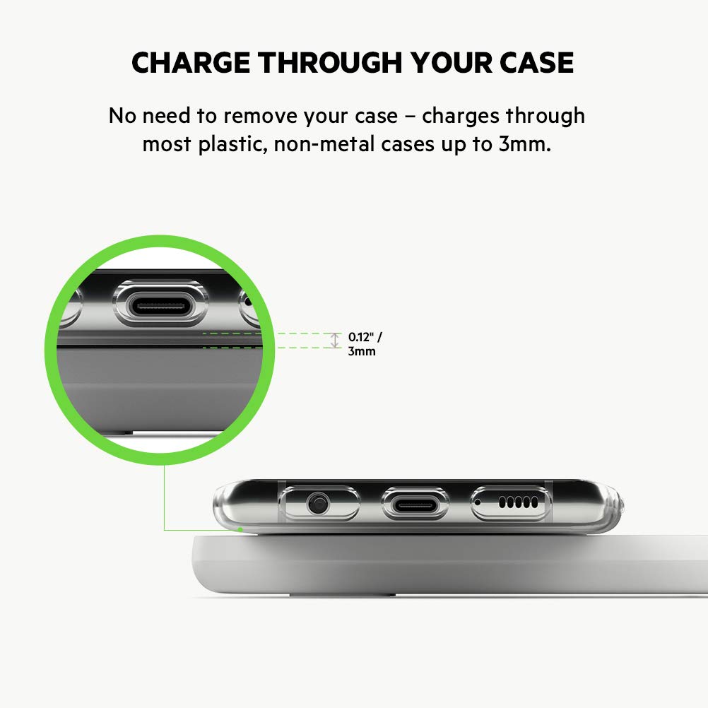 Belkin 10W Fast Wireless Charging Pad - Dual Qi-Certified Charger for iPhone 12/11 Series, Galaxy S20/S20+/S20 Ultra, Pixel 4/4XL & AirPods - Perfect for Bedside, Office Desk & Travel - White