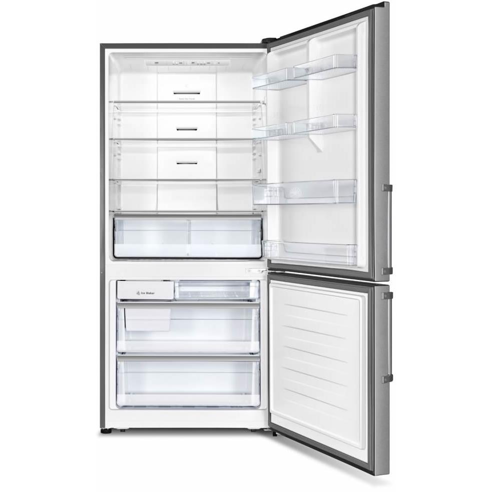 Bertazzoni 31 Inch Bottom Freezer Refrigerator with Master Handle - Stainless Steel French Door Fridge for Modern Kitchen | Energy Efficient & Spacious Design for Home & Restaurant Use