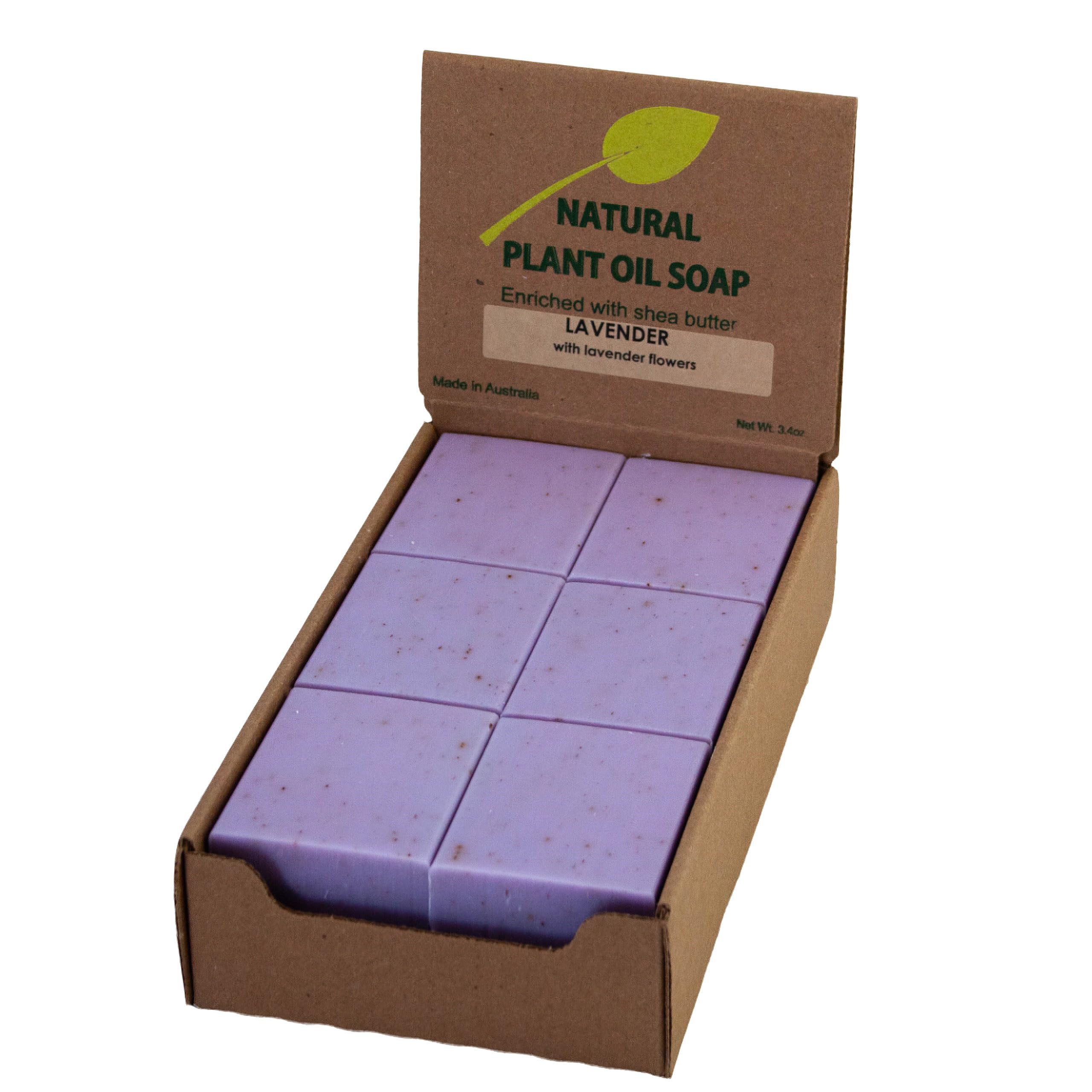 Lavender Scented Natural Soap Bars - Moisturizing Shea Butter for Bath & Body Care