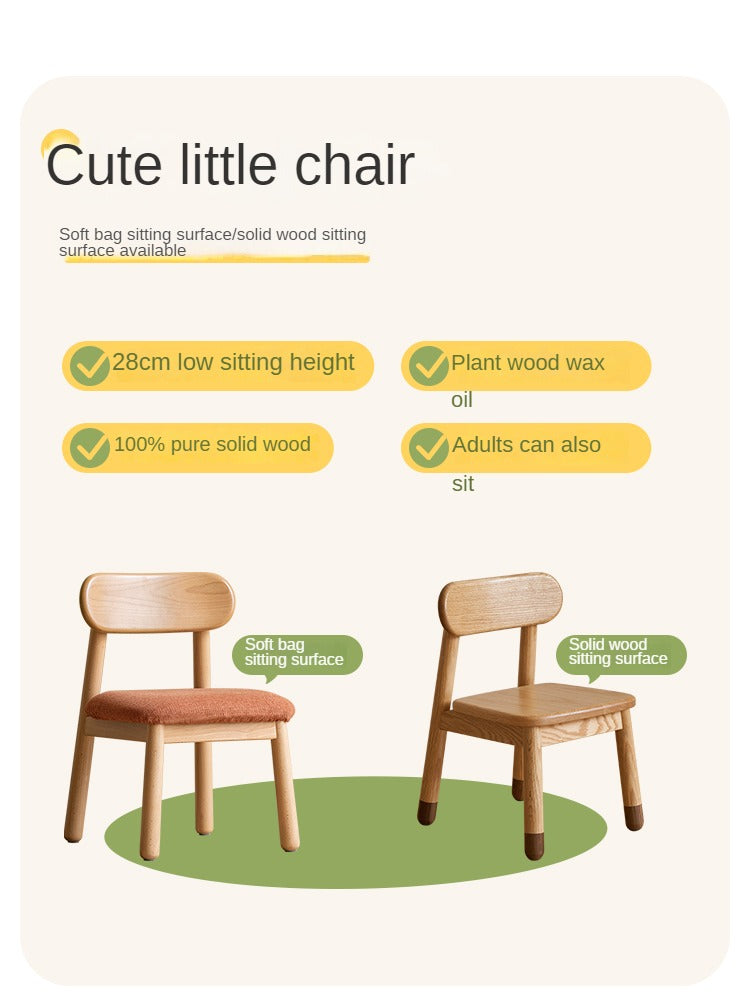 Premium Solid Oak & Beech Wood Kids Small Chair - Durable & Safe for Toddlers - Perfect for Playrooms, Bedrooms & Classrooms