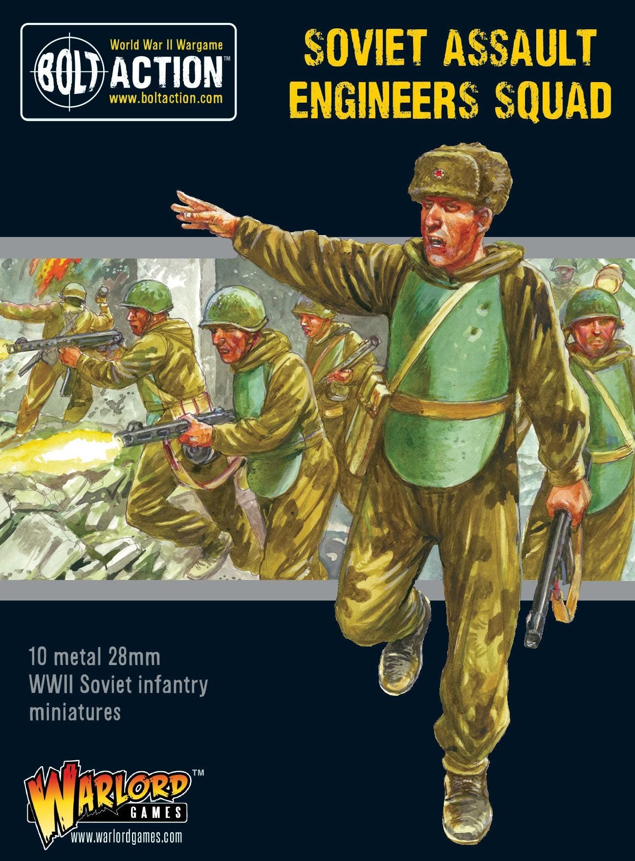 Warlord Games Bolt Action Soviet Assault Engineers Squad - 28mm WWII Miniatures for Tabletop Wargaming & Historical Strategy Games