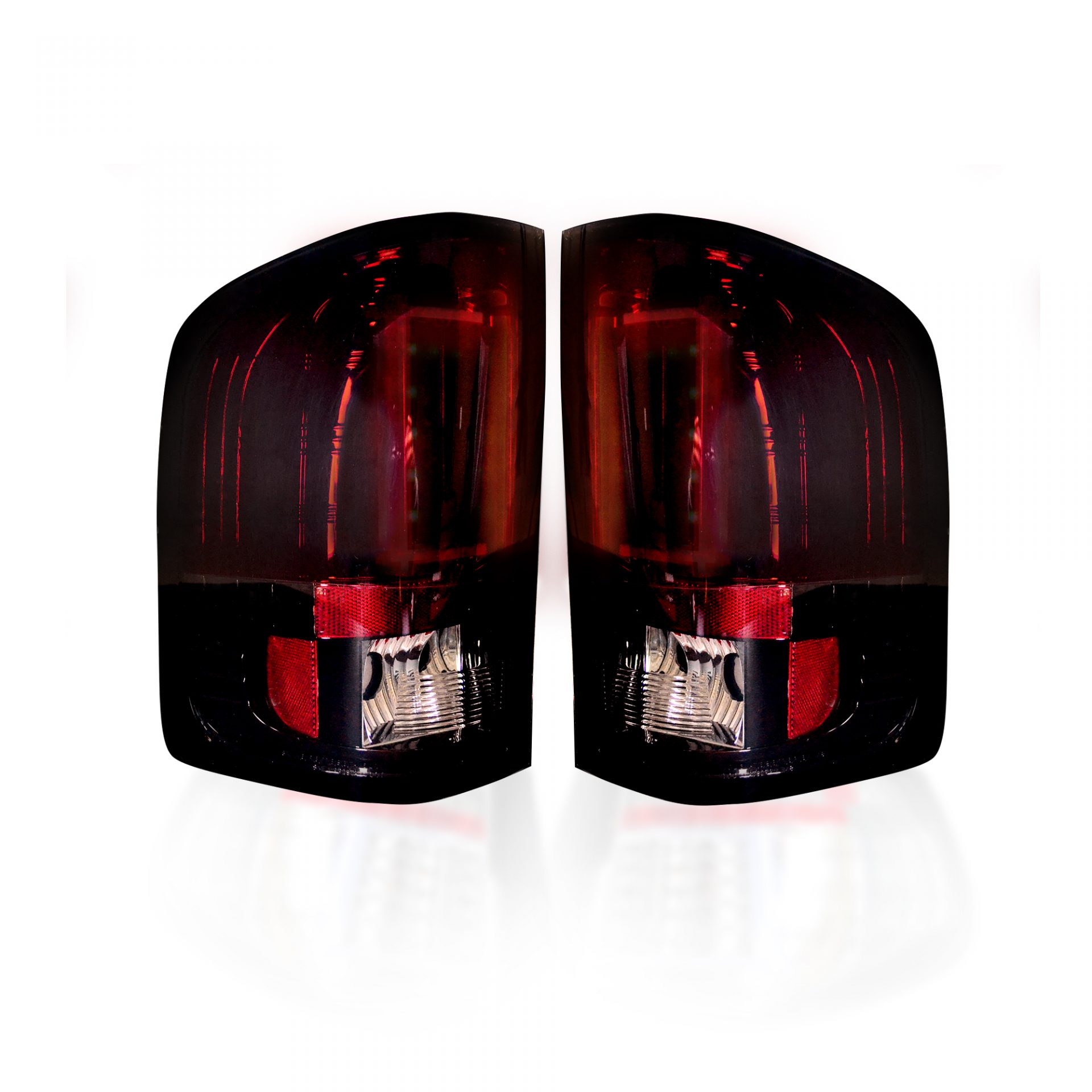 2007-2014 Chevrolet Silverado & GMC Sierra Dually LED Tail Lights - Red Smoked OLED Brake Lights for Trucks - Upgrade for Better Visibility & Style (Perfect for Night Driving & Custom Truck Builds)