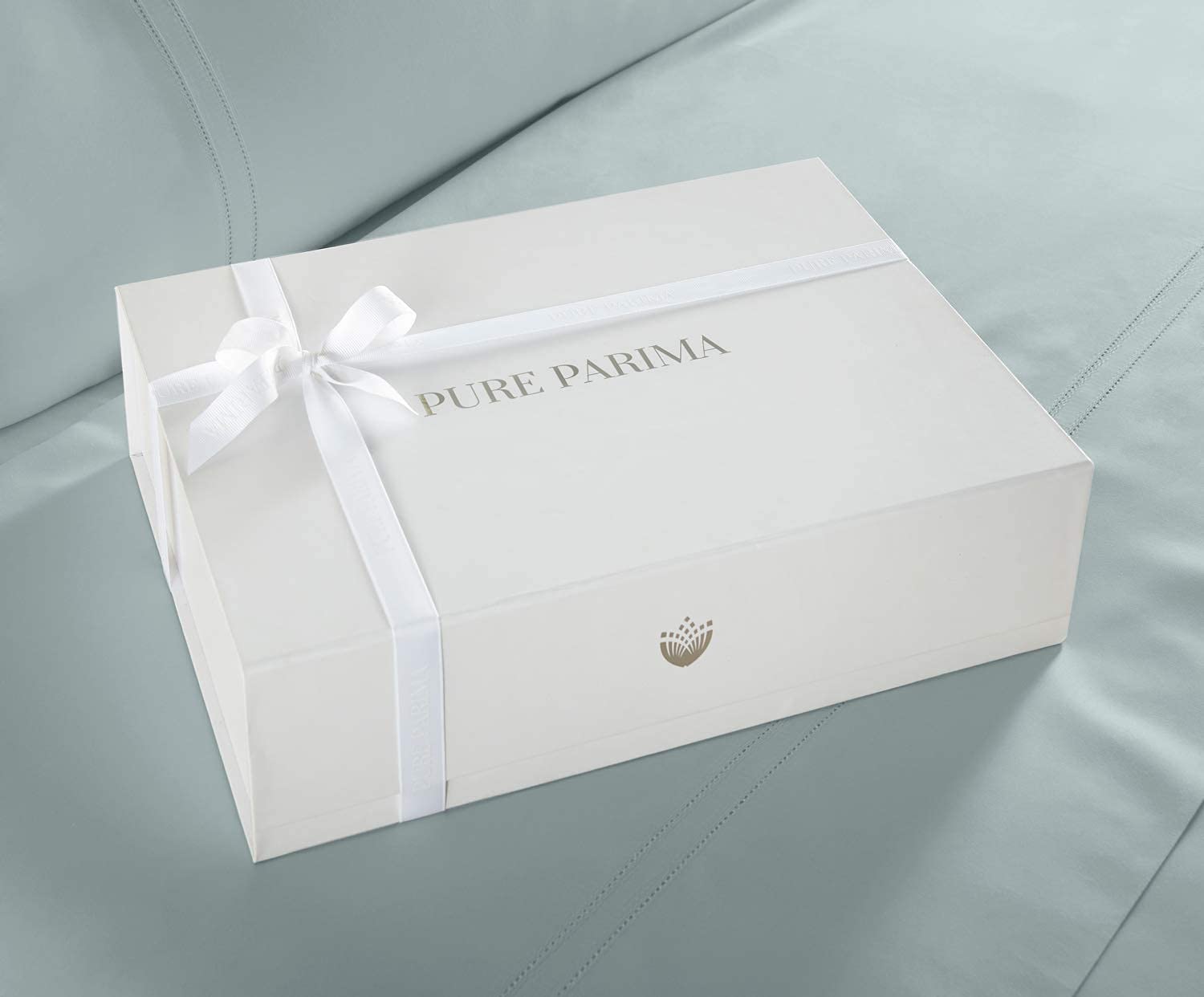 Pure Parima Luxury 100% CEA Certified Egyptian Cotton Sheet Set - Extra-Long Staple, Breathable & Cooling Bed Sheets with Double Hem-Stitched Flat Sheet, Fitted Sheet & 2 Pillowcases for California King Beds - Perfect for Hot Sleepers & Spa-Like Comfort