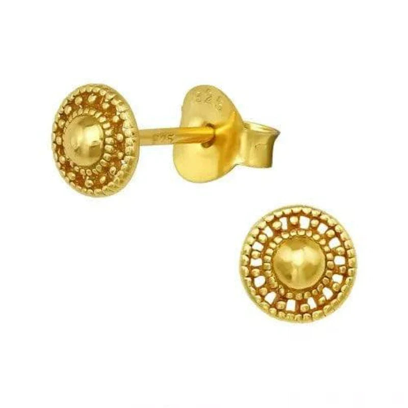 14K Gold Plated Sterling Silver Stud Earrings for Women - Hypoallergenic, Dainty & Elegant Jewelry Gift for Everyday Wear, Parties & Special Occasions