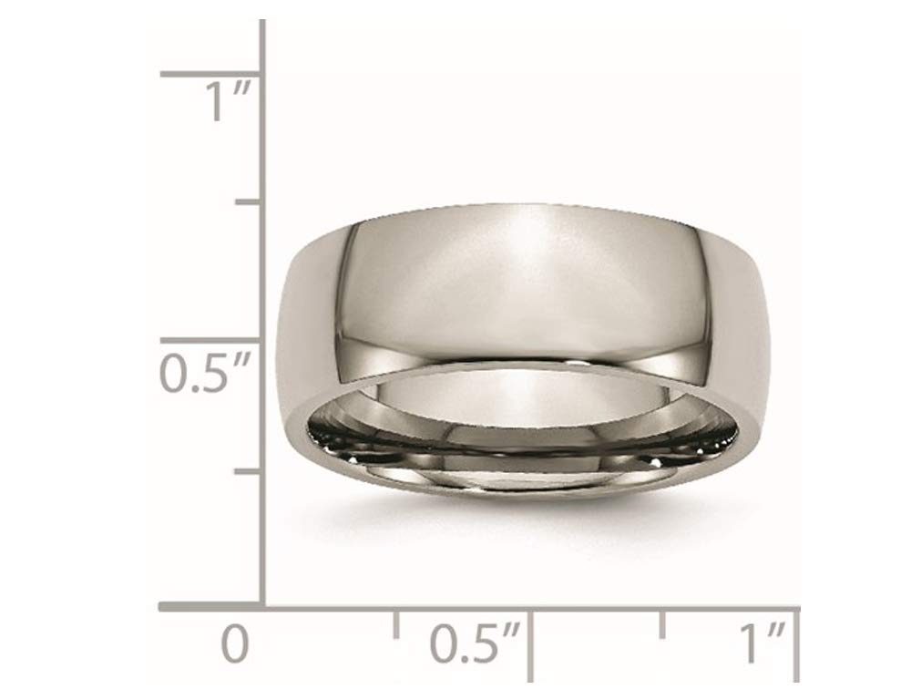 8mm Comfort Fit Titanium Wedding Band Ring for Men - Durable & Lightweight Titanium Ring for Everyday Wear, Anniversary Gift, or Special Occasions