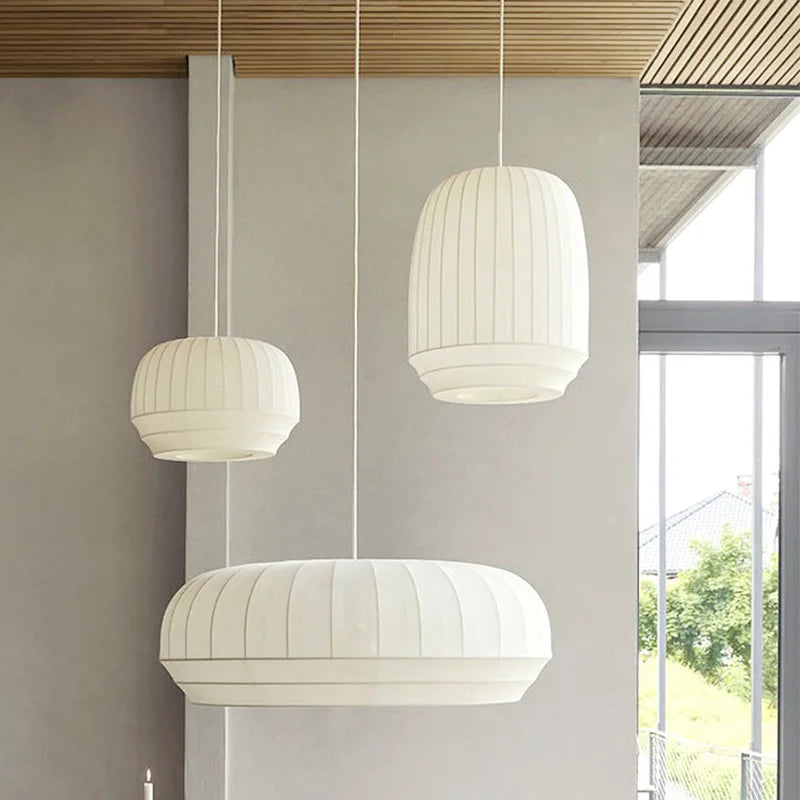 Modern Lumen Drape Pendant Light - Elegant Hanging Fixture for Dining Room, Kitchen Island & Bedroom Lighting | Dimmable LED Chandelier for Home Decor