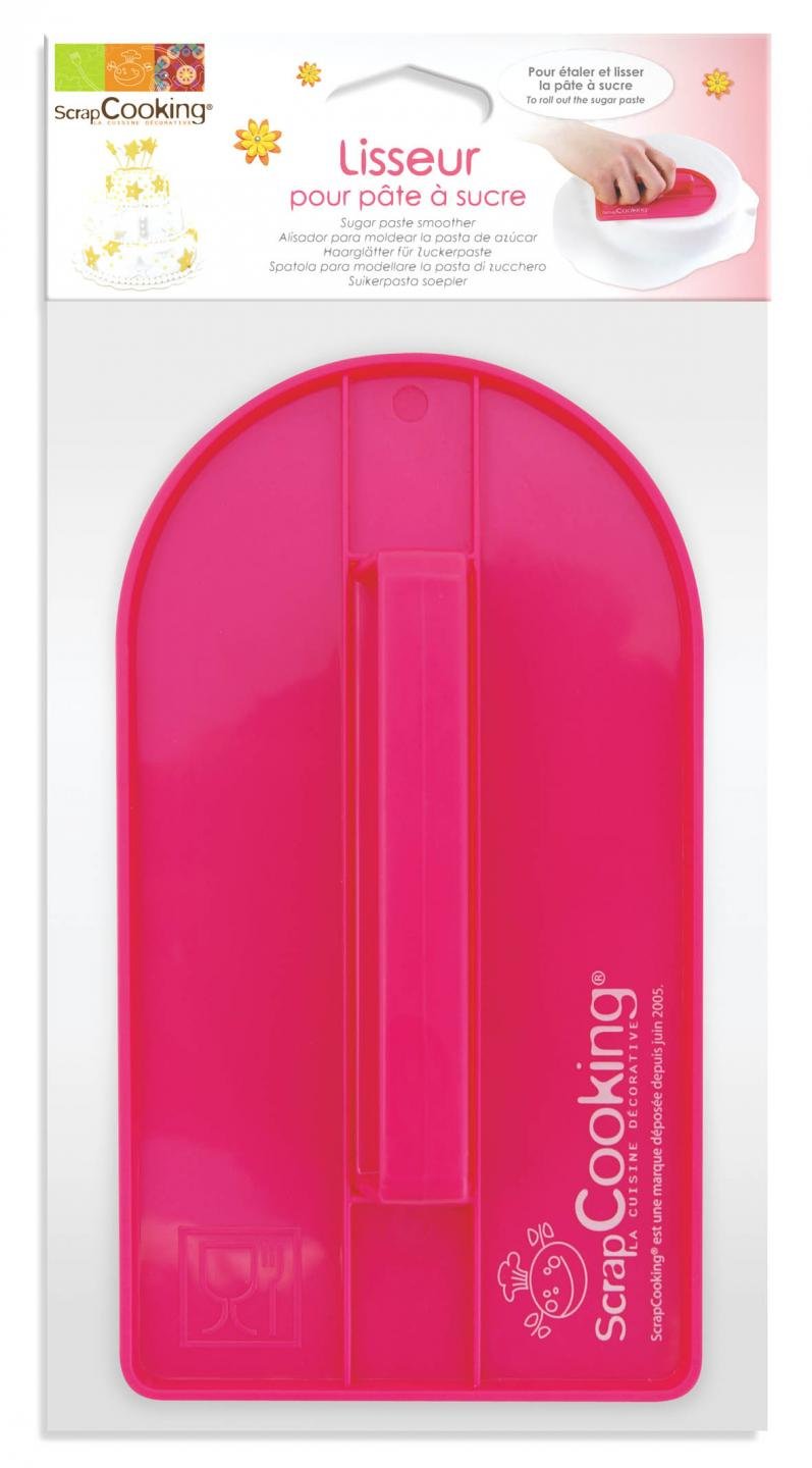 Professional Fondant Smoother Tool - Plastic Cake Decorating Kit with Modern Pink Design, Reusable & Easy to Clean - Perfect for Wedding Cakes, Birthday Parties & Baking Enthusiasts