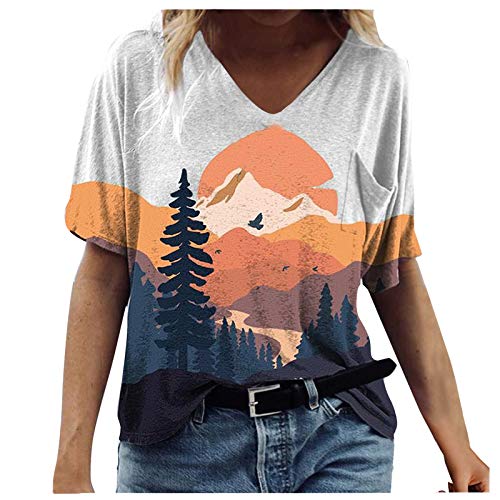 Women's Summer Tops 2024 - Short Sleeve Casual Tunic Tee Shirt for Women, Loose Fit Dressy Blouse - Perfect for Office Wear, Weekend Outings & Summer Vacations