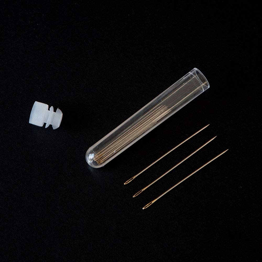 4-Piece Transparent Plastic Sewing Needle Storage Container - 75mm x 12mm Needlework Organizer for Quilting, Embroidery & Crafting
