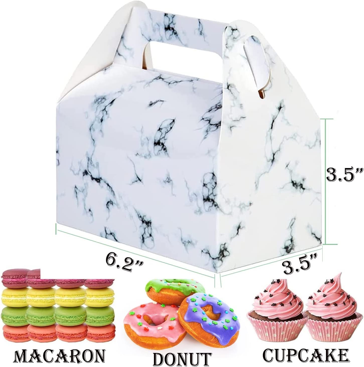 20-Piece White Folding Paper Gift Box Set - Elegant Marble Print Decorative Packaging for Chocolates, Dry Fruits, Wedding Favors, Birthday & Valentine's Gifts - Perfect for Parties, Festivals, Pooja Ceremonies and Special Occasions