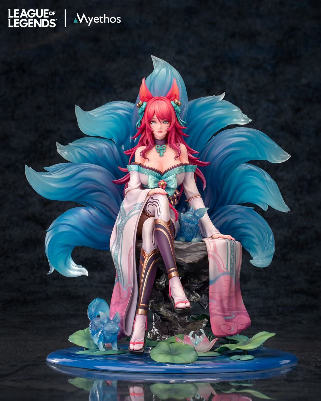Myethos Studio League of Legends Soul Lotus Ahri Statue - Collector's Edition Anime Figure for Gamers & Fans | Perfect for Display, Gaming Room Decor, and Cosplay Inspiration
