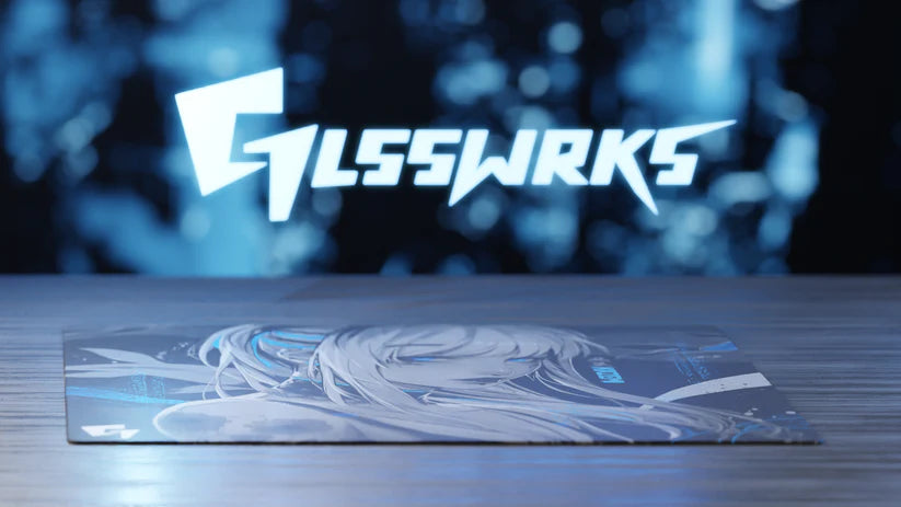GLSSWRKS Kazemi Glass Gaming Mouse Pad - Ultra Smooth Surface for Precision Control - Perfect for PC, Laptop & Office Use