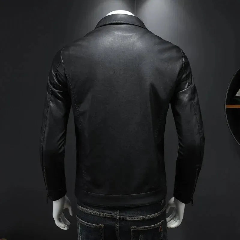 Men's Slim Fit Faux Leather Jacket - Stylish Vegan Leather Biker Jacket for Men | Perfect for Motorcycle Riding, Night Out & Casual Wear