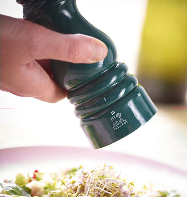 Premium Peugeot Paris 7 Inch Pepper Grinder - Forest Green Color | Durable French-Made Spice Mill for Kitchen, Dining Table & Gourmet Cooking