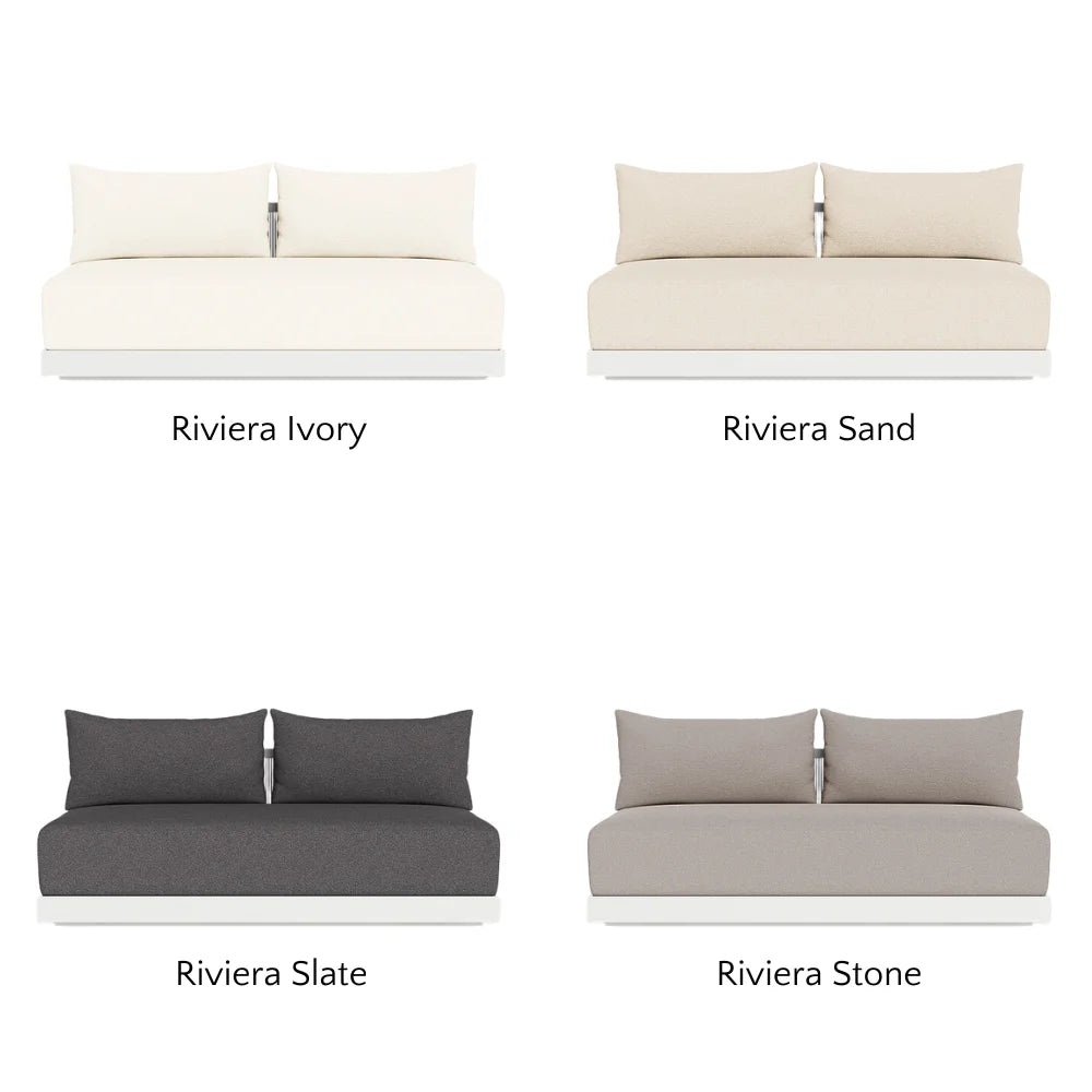 Antigua Outdoor 2-Seat Armless Patio Sofa - Perfect for Poolside, Garden, and Backyard Relaxation