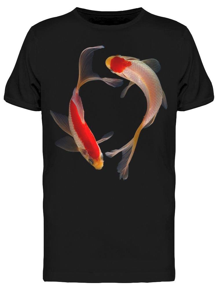 Men's Koi Fish & Butterfly Couple T-Shirt - Matching Romantic Graphic Tee for Date Night & Couple Outfits