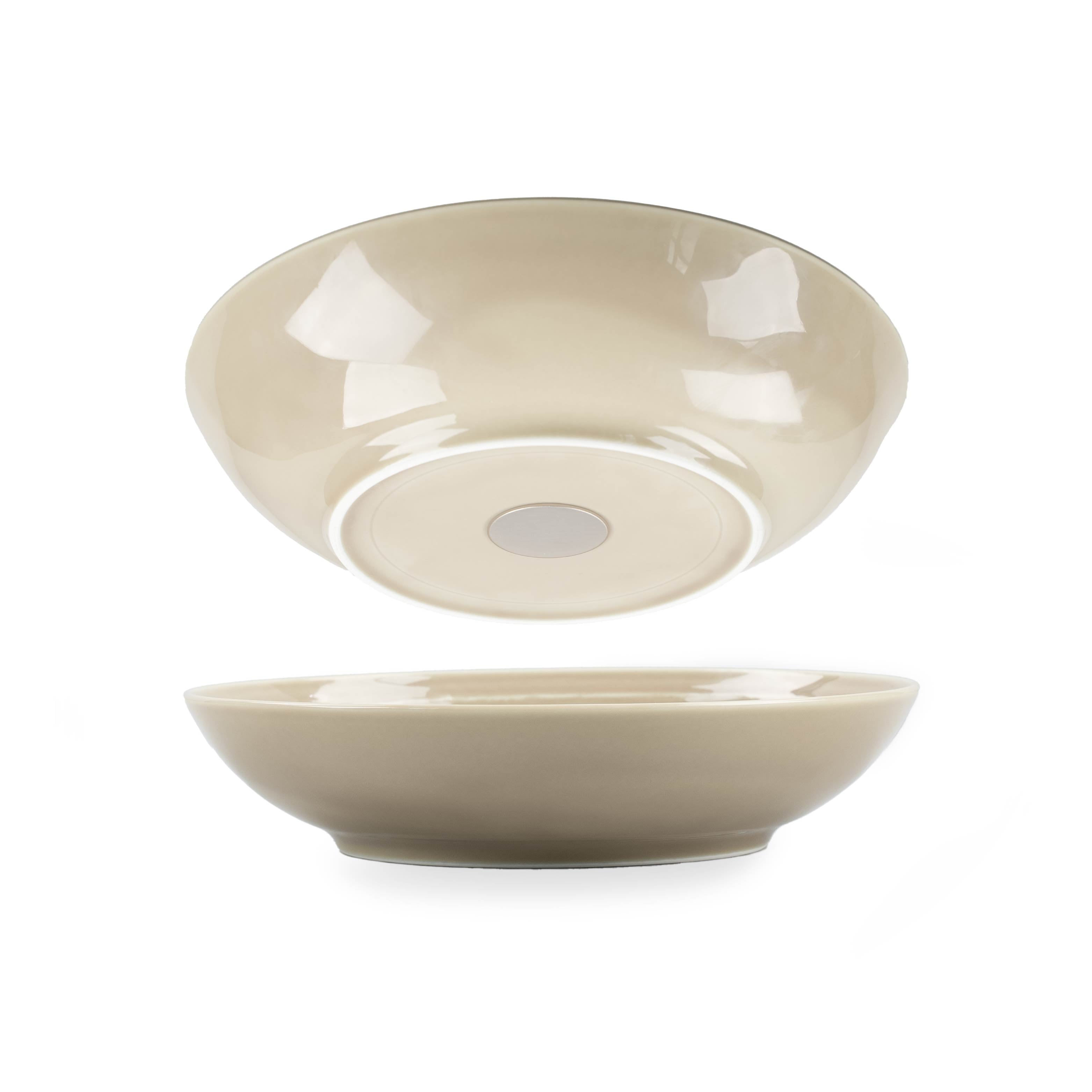 Premium Magnetic Porcelain Food Bowls - Ivory White 8.3 Inch Set of 4 | Durable Pet Bowls for Dogs & Cats | Perfect for Home, Kitchen & Restaurant Use