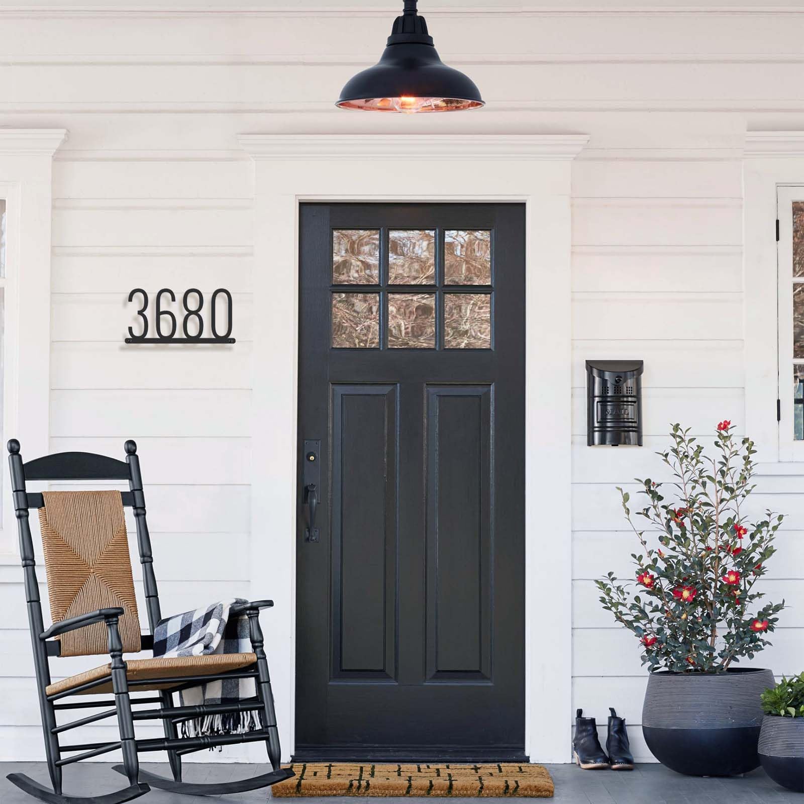 Custom Modern Metal House Numbers for Outdoor - Personalized Address Plaque Sign with Large Numbers - Durable Weatherproof Design for Home & Business (Perfect for Front Door, Mailbox, or Fence)