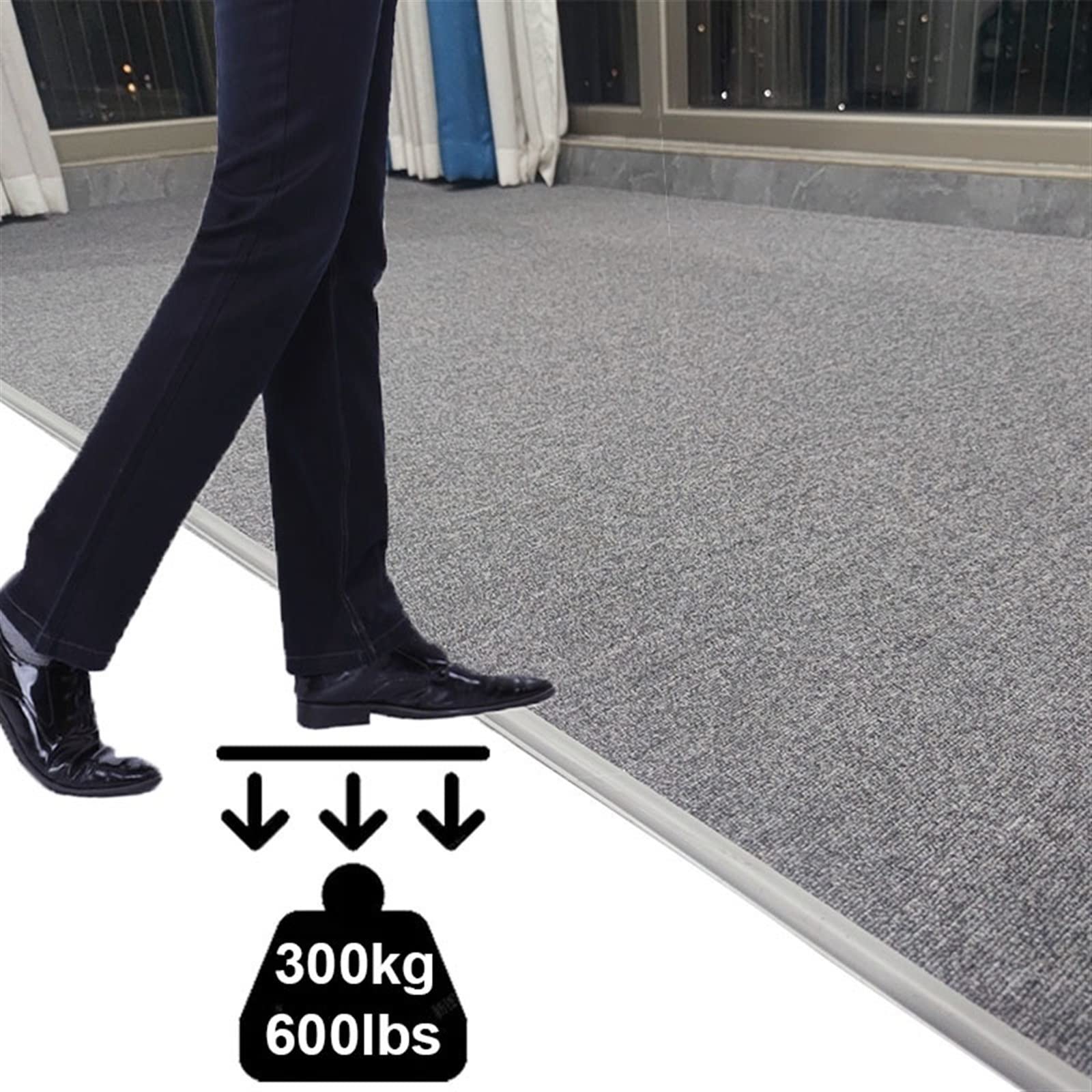 Self-Adhesive Gray Carpet Edge Trim for Wood, Laminate & Vinyl Floors - PVC Rug Transition Strips for Tile to Carpet, Carpet to Tile & Laminate to Rug - 3ft/16ft/32ft/49ft Length Options (Red) - Perfect for Seamless Flooring Transitions in Homes & Offices