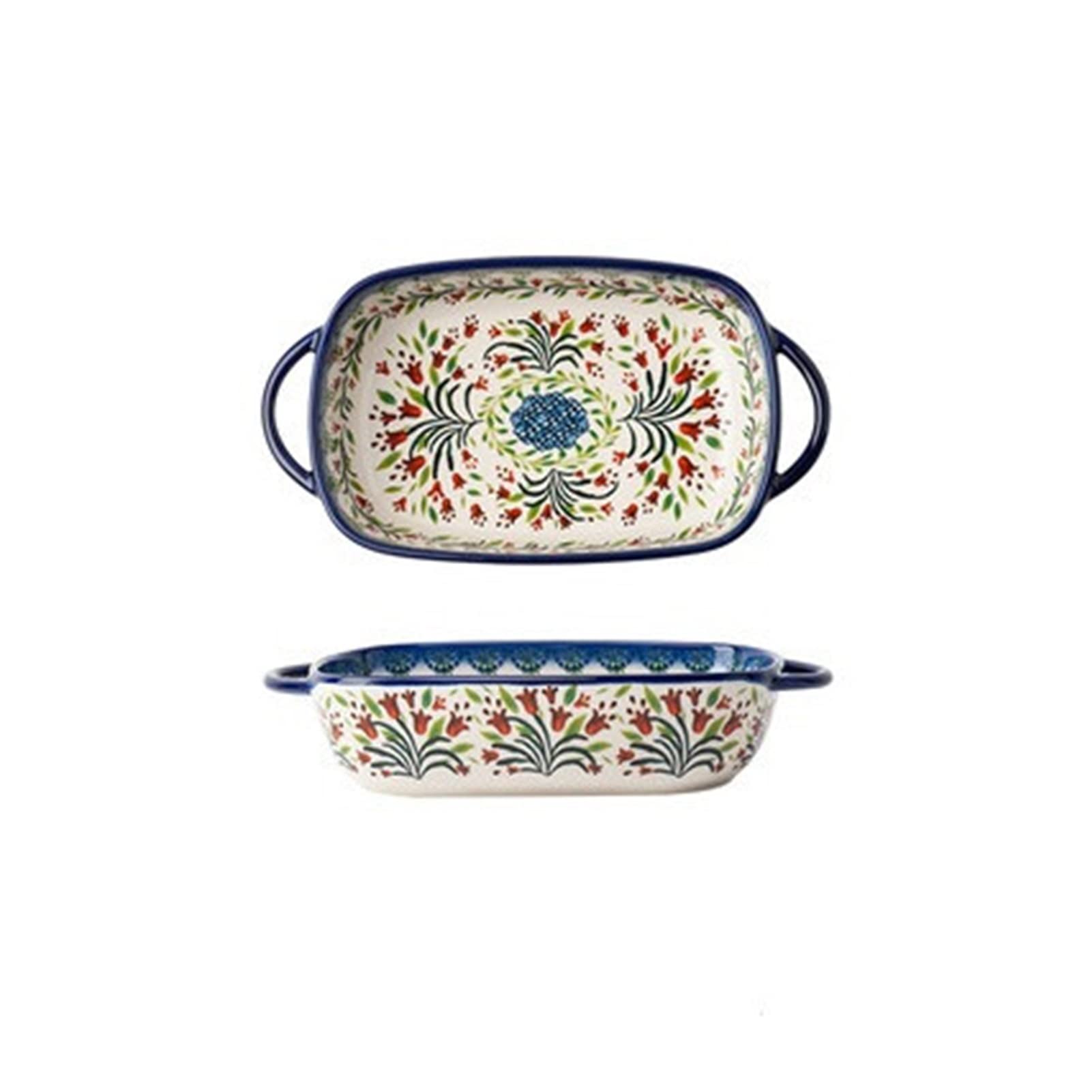 Vintage Ceramic Baking Bowl with Single Handle - Retro Style Soup, Rice & Salad Bowl for Kitchen, Dining & Baking | Perfect for Soups, Salads, Rice Dishes & Home Decor (Color: B3)