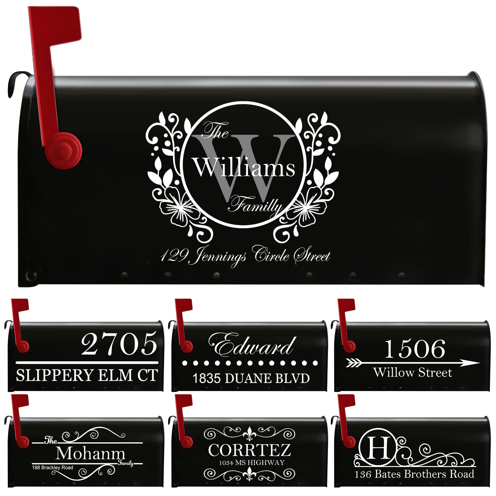 Custom Mailbox Vinyl Decals - Personalized Address Letters & Numbers for Outdoor Mailboxes | Durable Weatherproof Street Address Stickers for House, Apartment & Business Mailboxes