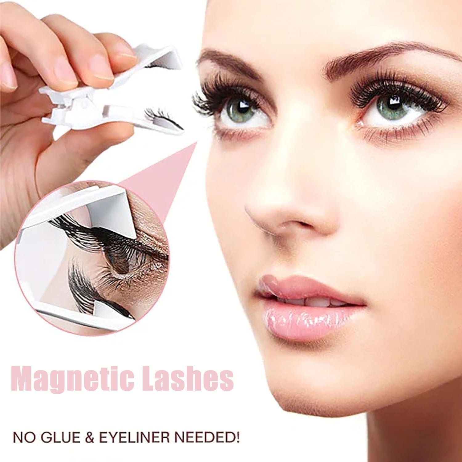 Ginani Magnetic Eyelashes - Reusable Glue-Free False Lashes with Applicator | Natural Looking Magnetic Lashes for Everyday Wear & Special Occasions