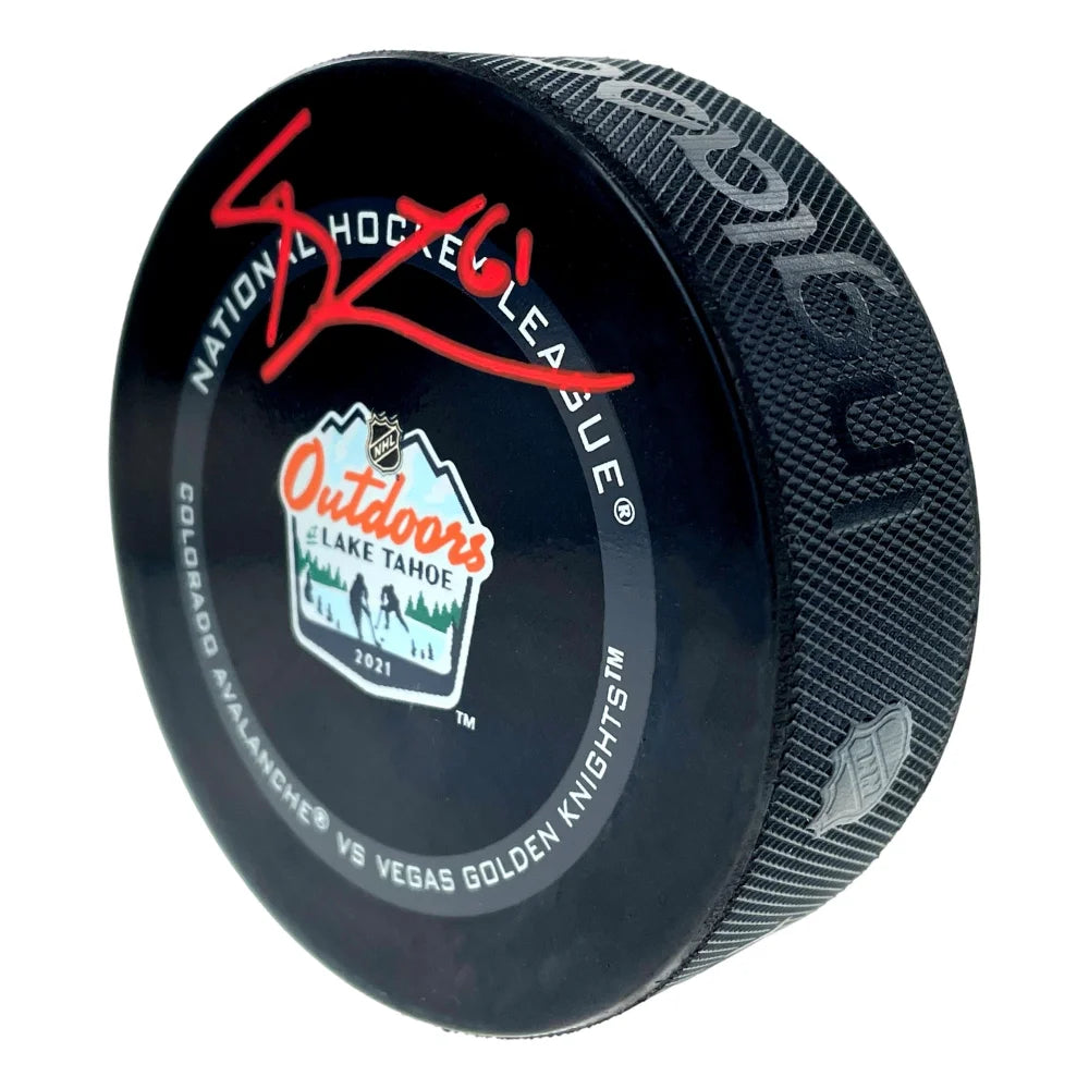 Mark Stone Autographed Vegas Golden Knights NHL Hockey Puck - Lake Tahoe Outdoors Game 2/20/21 - IGM COA Certified - Perfect for Hockey Fans & Collectors - Display in Home Office or Man Cave
