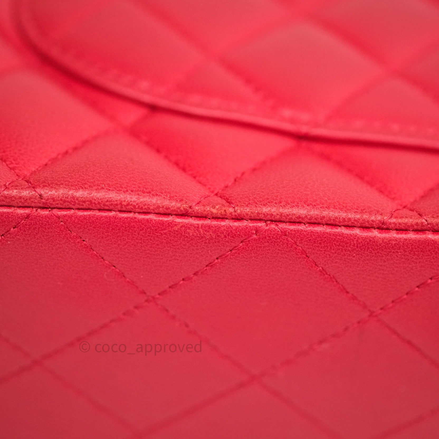 Chanel Classic Medium Double Flap Bag - Red Lambskin Leather with Silver Hardware | Luxury Handbag for Women, Perfect for Date Night & Special Occasions