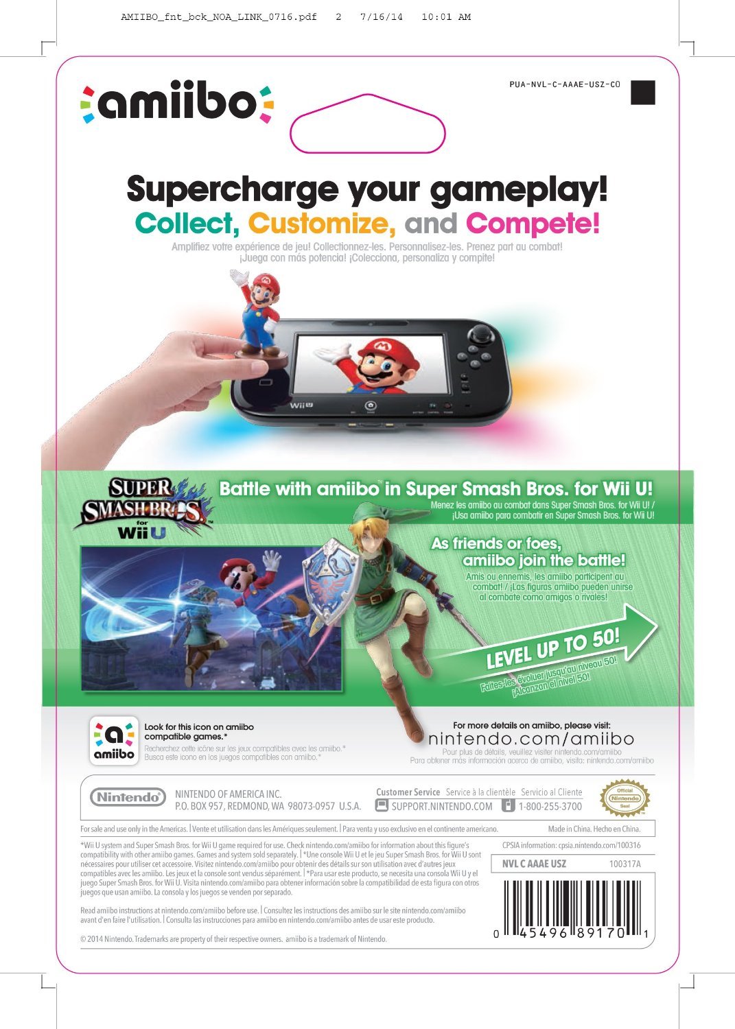 Nintendo Link amiibo Figure for Wii U & Switch - Compatible with Super Smash Bros, Zelda Games & More - Perfect for Gaming Collectors & Fans