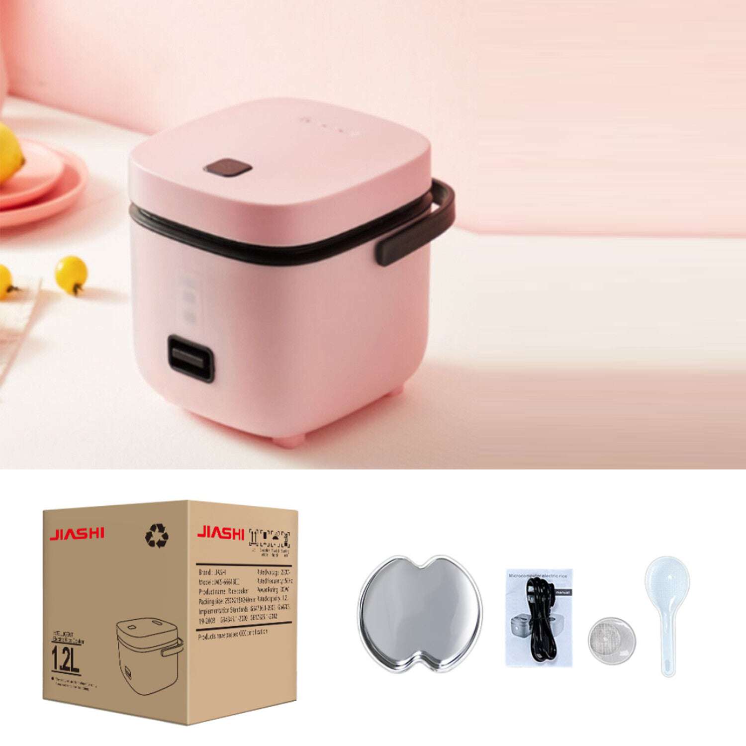 1.2L Mini Rice Cooker - Portable Travel Size Non-Stick Pot for Cooking Rice, Soup & More - Perfect for Dorms, Camping & Small Kitchens - AU Stock