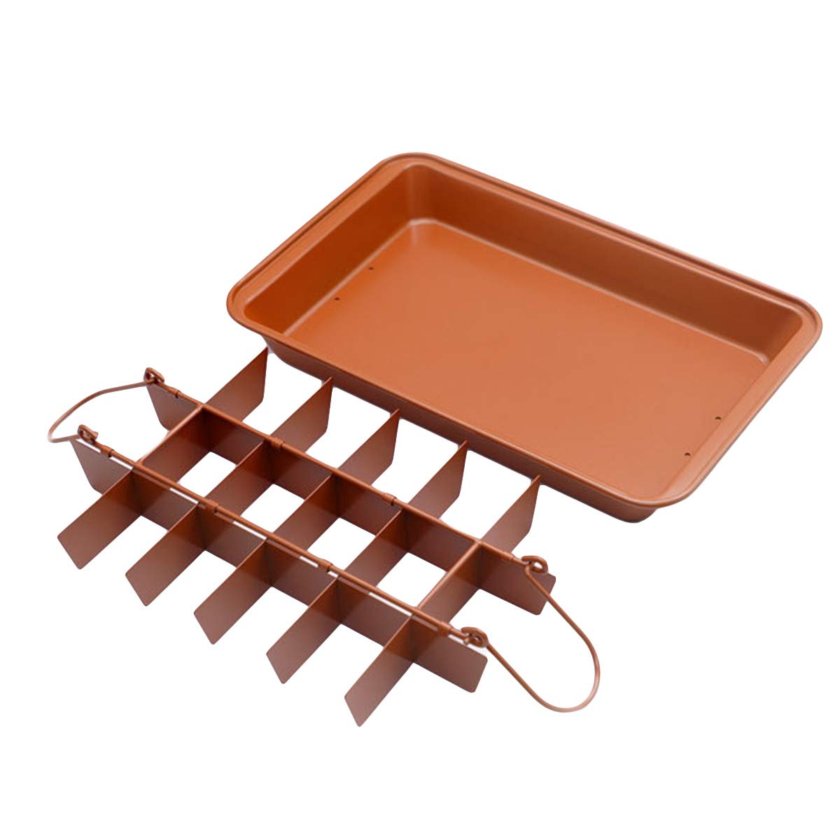 Premium Carbon Steel Brownie Pan Set - Nonstick, Oven Safe Baking Tray with Dividers for Perfect Homemade Brownies & Bars | Ideal for Holiday Baking, Birthday Parties & Family Dessert Nights