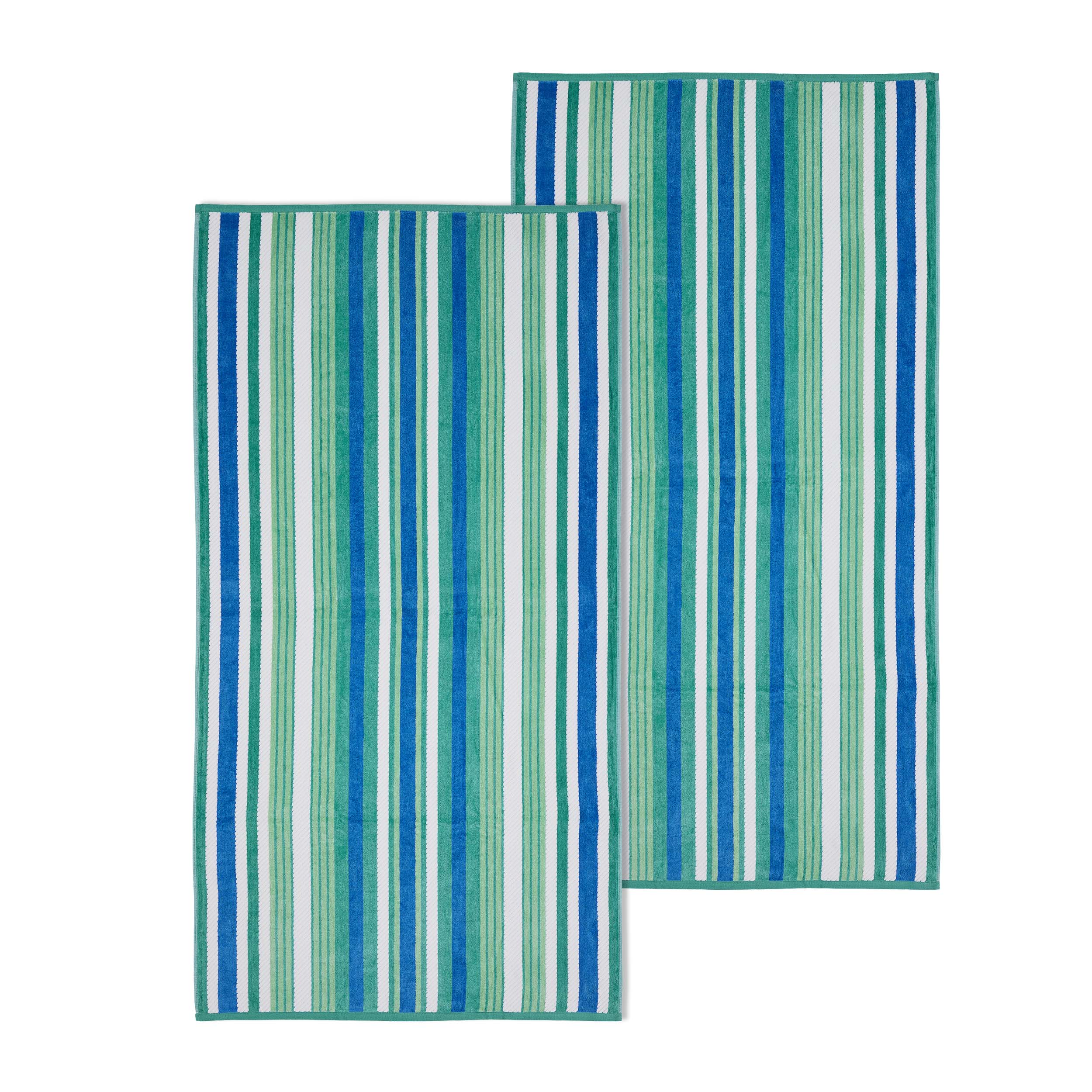 Premium Rope Textured Striped Oversized 2-Piece Beach Towel Set - Soft Quick-Dry Bath Towels for Pool, Beach, Yoga & Gym - Perfect Summer Accessories