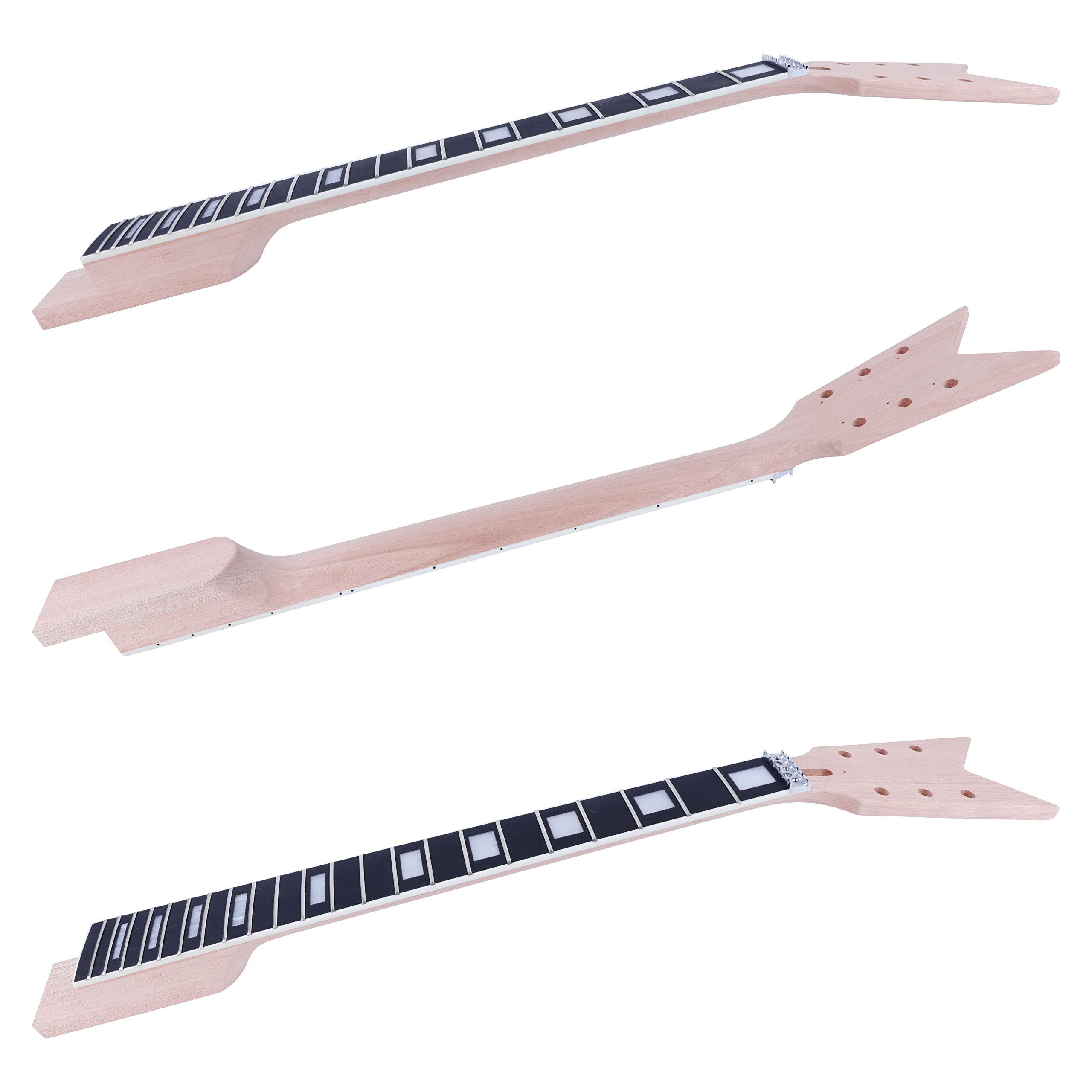 Leo Jaymz DIY Electric Guitar Kit with Mahogany Body & Neck, Ebony Fingerboard - All Parts Included for Beginners & Hobbyists | Perfect for Home Studio, Music Practice & Gift Giving