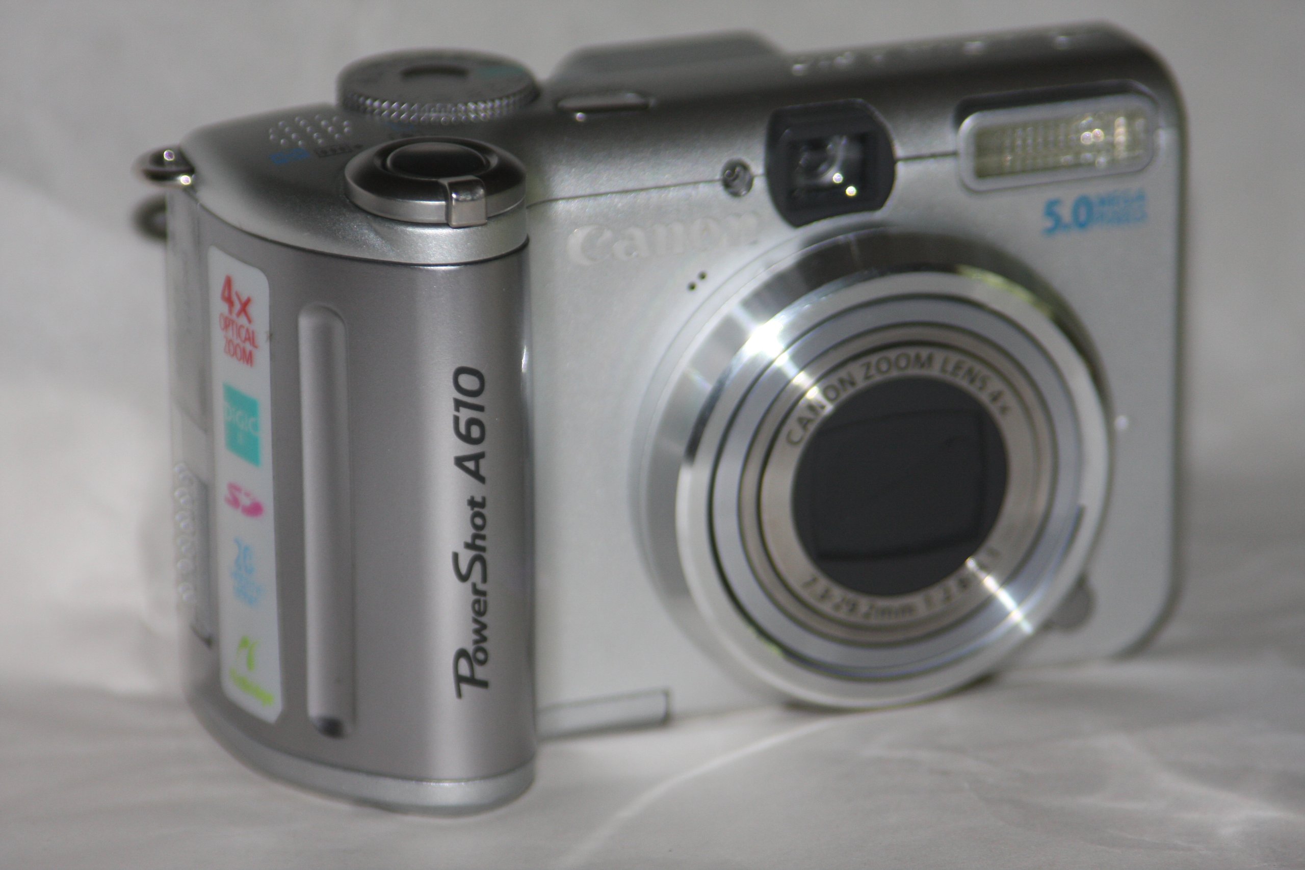 Canon Powershot A610 5MP Digital Camera with 4x Optical Zoom - Compact Point & Shoot for Travel, Family Photos & Everyday Use (Discontinued Model)