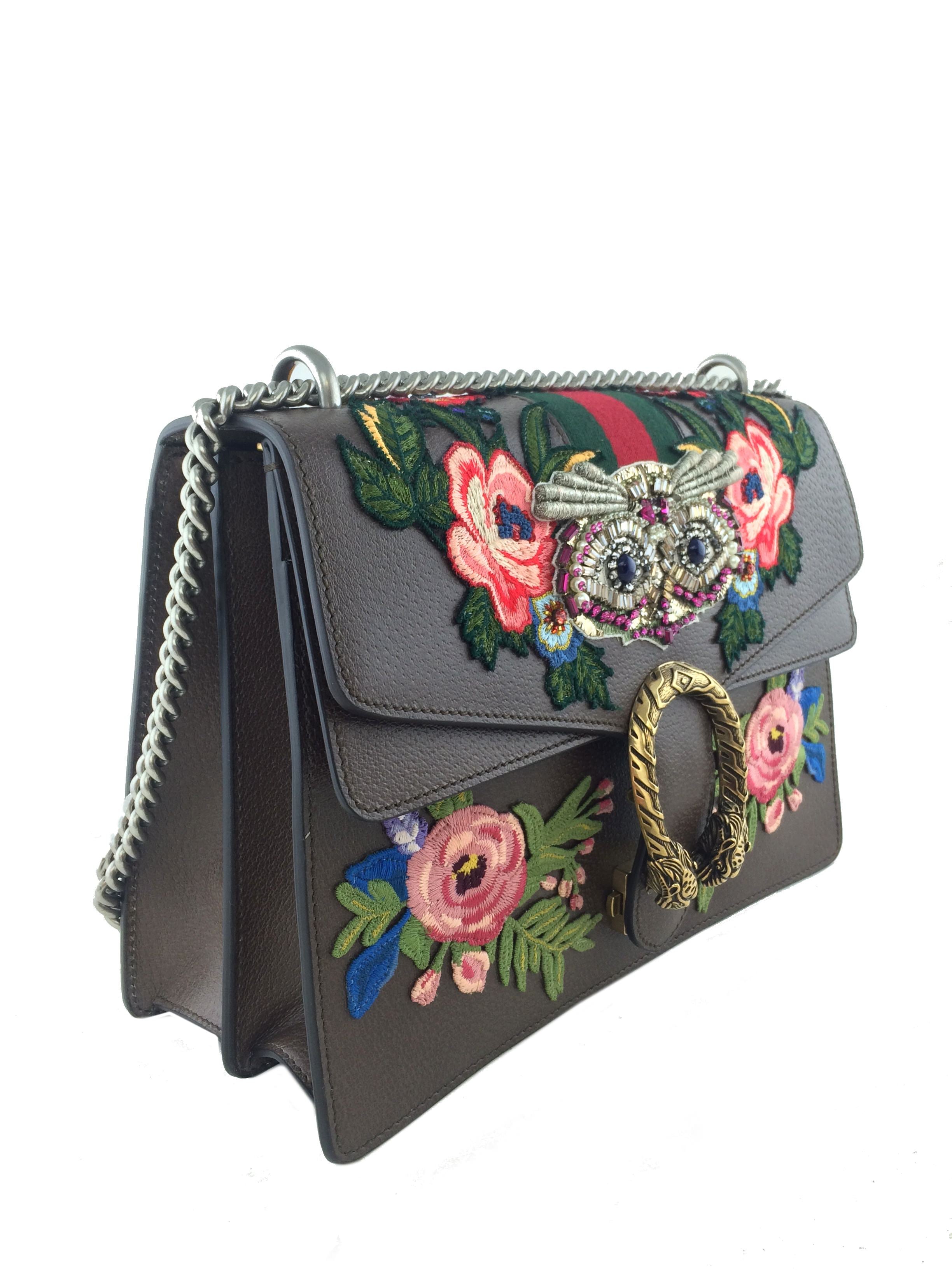 Gucci Dionysus Medium Embroidered Shoulder Bag for Women - Luxury Designer Handbag with Floral Pattern - Perfect for Parties, Weddings & Evening Events