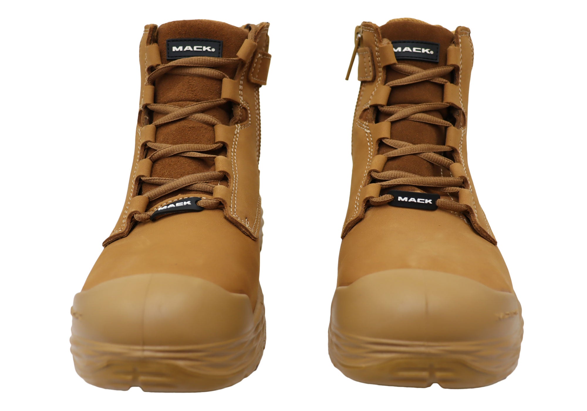 Mack Men's Force Leather Steel Toe Safety Work Boots with Side Zipper - Durable Construction for Industrial & Warehouse Work Environments