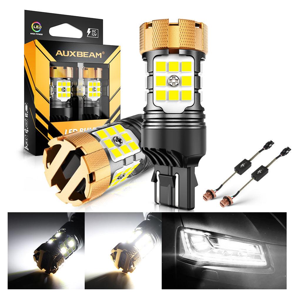 T20 7443 7440 LED Bulbs - 50W 4000LM CAN Bus Error Free Backup Reverse/Turn Signal/Brake Tail Lights (6500K White, B21 PRO Series, 2 Bulbs) - Perfect for Trucks, SUVs, and Cars