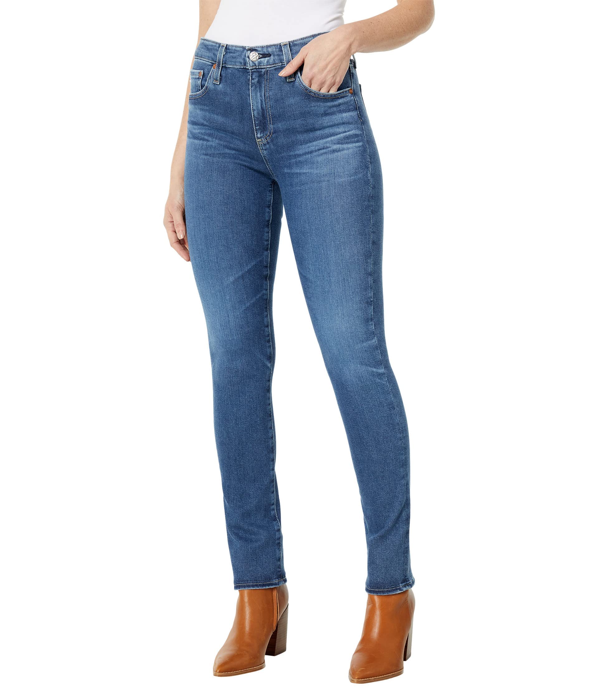 AG Adriano Goldschmied Women's Mari High-Rise Skinny Pants - Stretch Denim Jeans for Work, Casual & Night Out | Slim Fit Ankle-Length Trousers