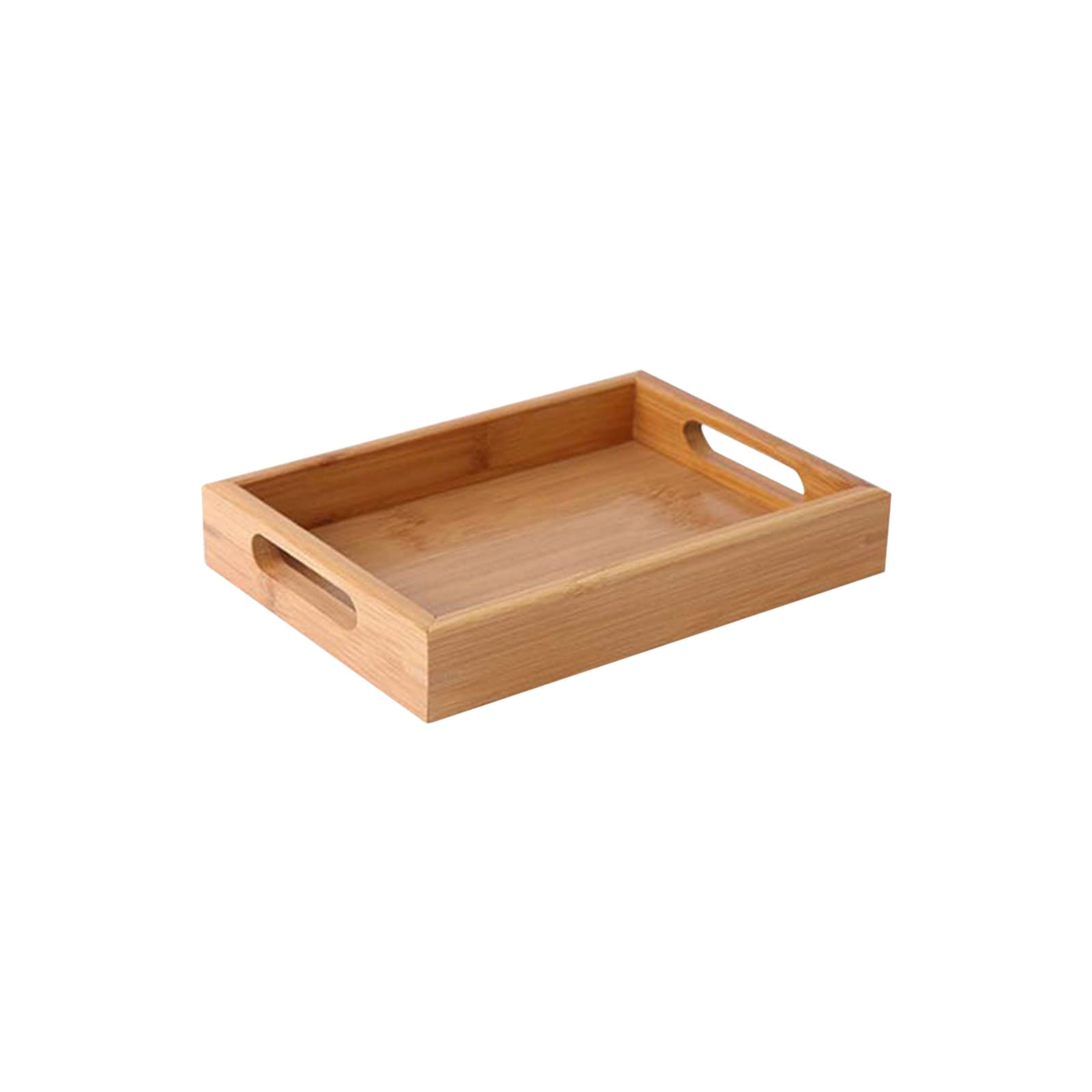 Bamboo Serving Tray - Wooden Tea Cup Holder, Bread & BBQ Tray for Home, Hotel, Restaurant - Perfect for Afternoon Tea, Breakfast, and Outdoor Dining