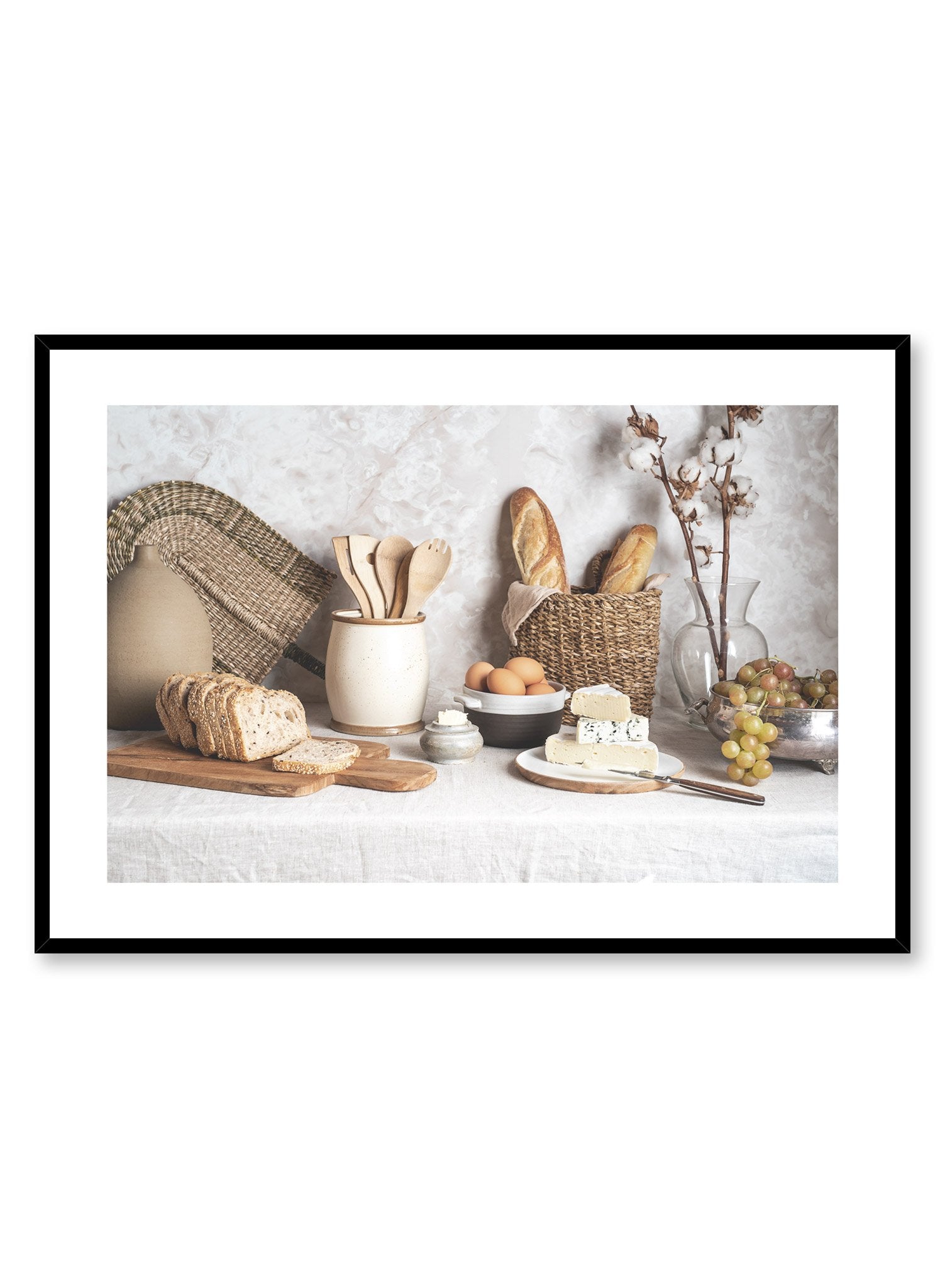Ode to Carbs Poster - Funny Food Lover Wall Art - Perfect for Kitchen Decor, Dining Room & Office Humor