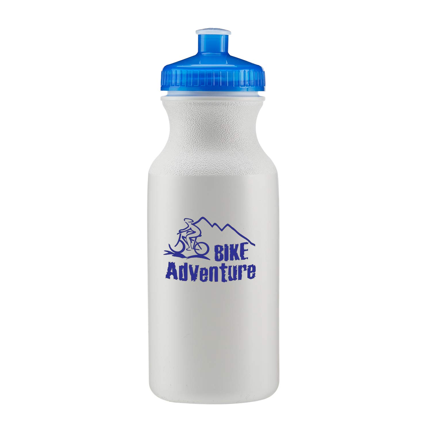 Custom 20 oz Hydration Water Bottles - Personalized Logo Bike Bottle for Cycling & Outdoor Activities - Bulk Order 200 Pcs at $1.09 Each - Translucent Blue PromoStadium™ - Perfect for Gym, Hiking & Sports Events