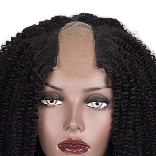 250% Density Full Fluffy Afro Kinky Curly U Part Wig - Mongolian Remy Human Hair - No Lace U Part Wig for Black Women (22 Inch) - Perfect for Daily Wear, Parties & Protective Styling