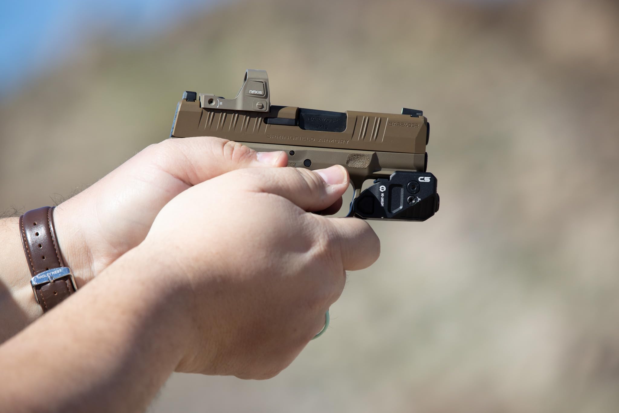 Viridian C5 Green Laser Sight for Pistols - Universal Rail Mount, Ambidextrous On/Off Switch, Rechargeable & Instant-On - Perfect for Home Defense, Tactical Training & Concealed Carry (Black)