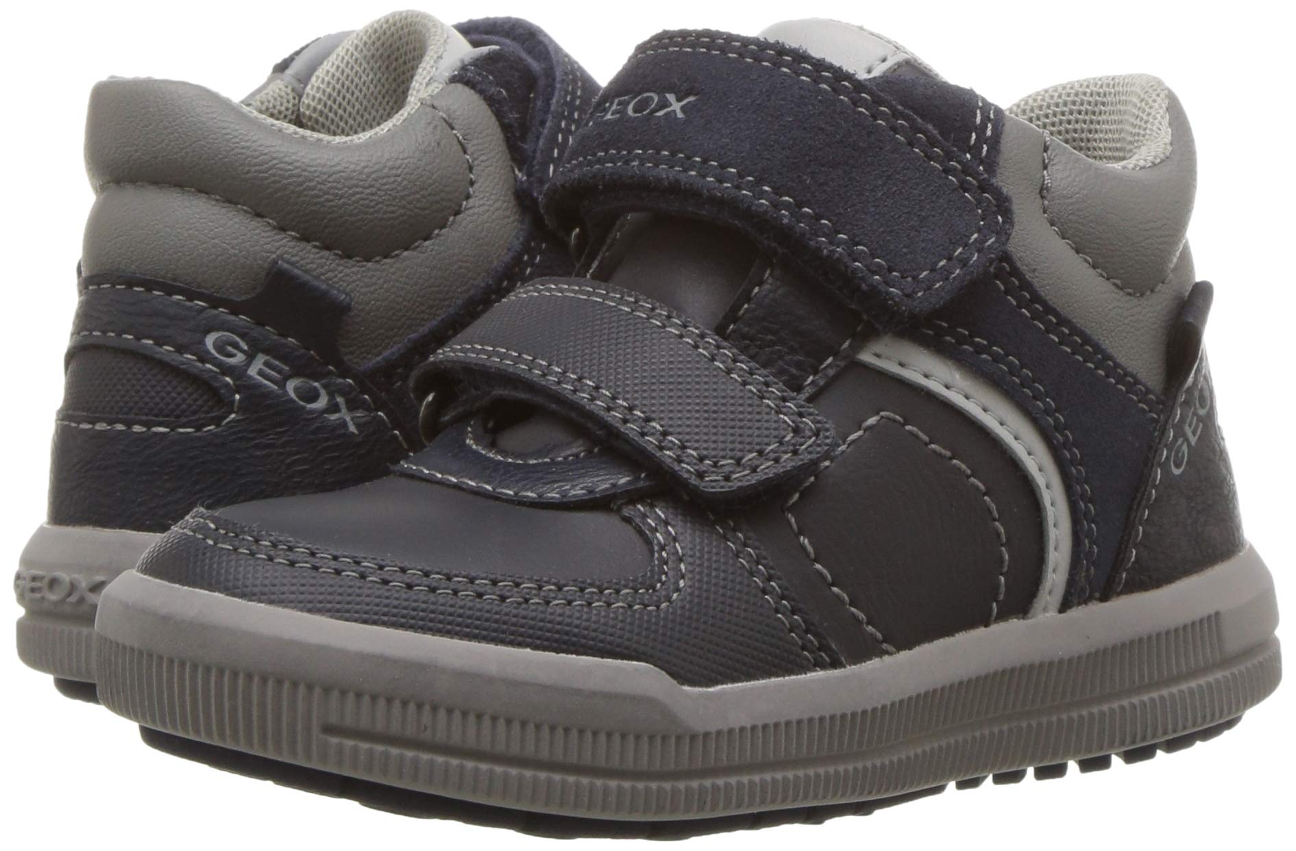 Geox Boys' Arzach High Top Velcro Sneakers - Breathable & Comfortable Kids Shoes for School, Play & Everyday Wear