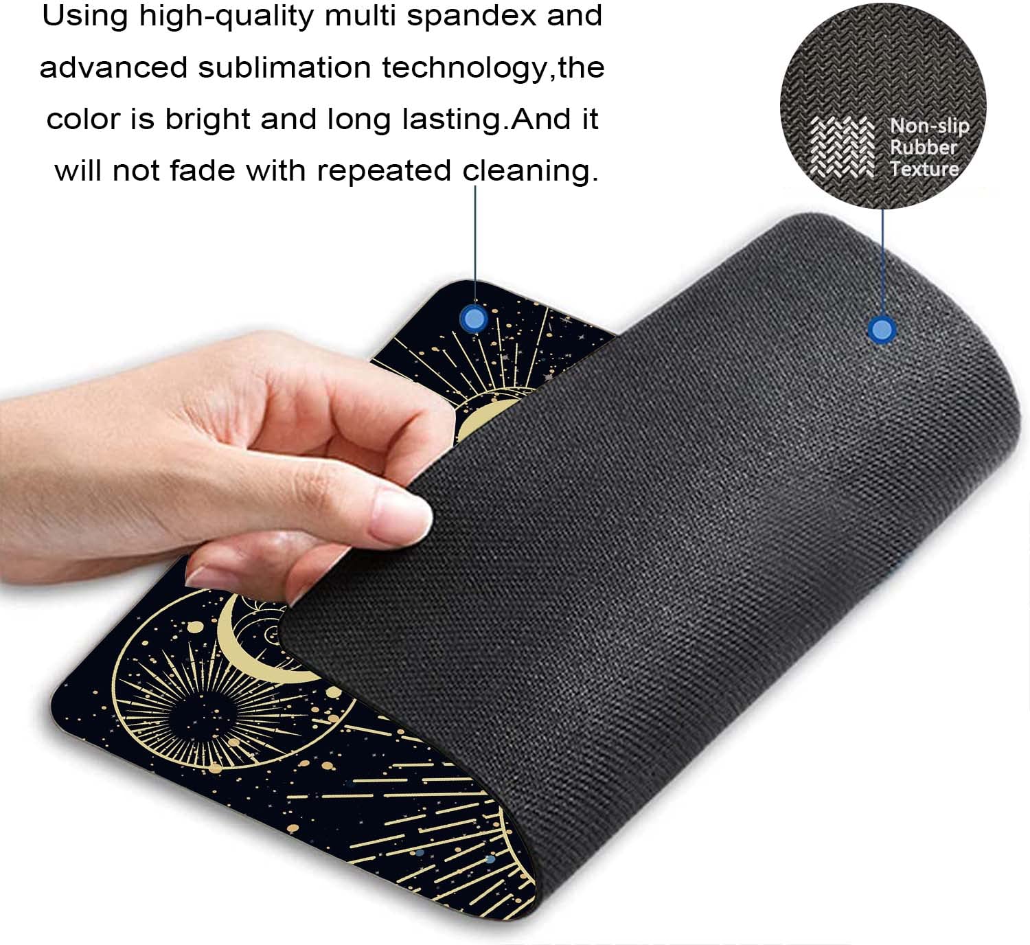 Moon Phases Non-Slip Mouse Pad - 9.5