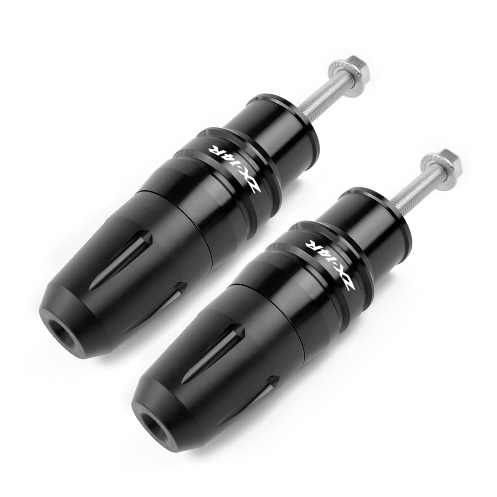 KAWASAKI ZX14R ZZR1400 Ninja CNC Motorcycle Frame Sliders - Black Crash Protector Pads for Exhaust & Fairing Side Protection | Perfect for Racing, Commuting & Long-Distance Riding