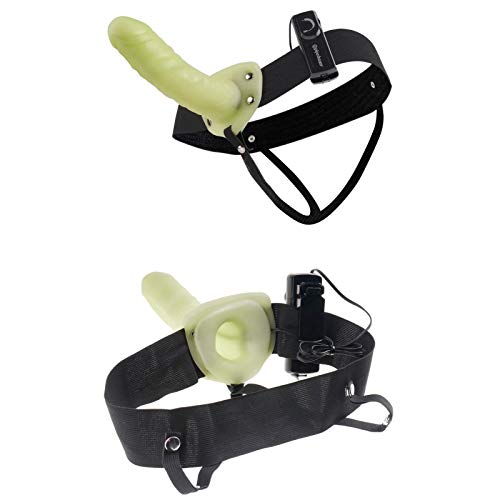 Glow in the Dark Hollow Strap-On Vibrator - Powerful Adult Toy for Couples & Solo Play, Perfect for Roleplay & Sensual Exploration