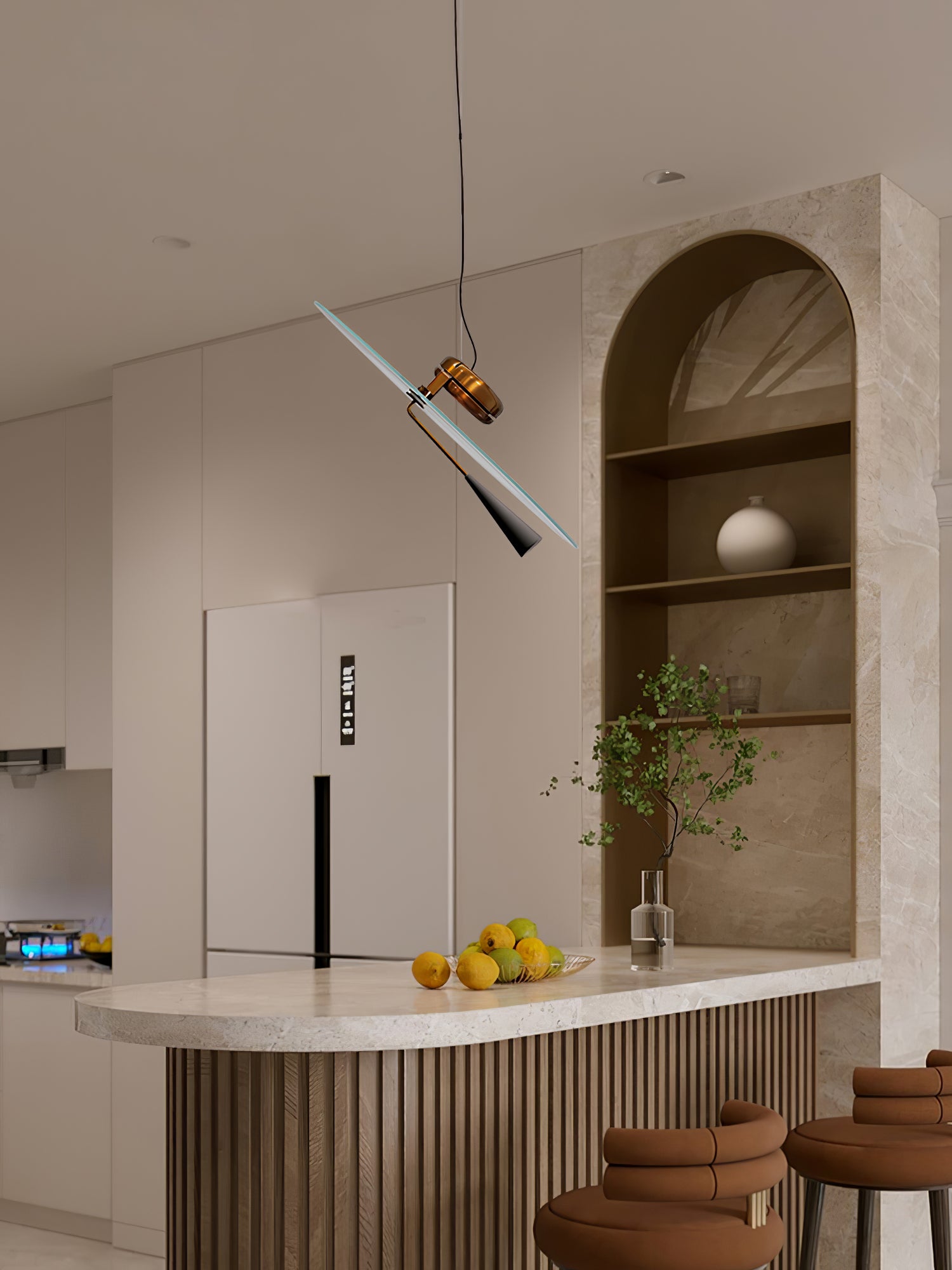 Modern Bascula Pendant Lamp - Industrial Style Hanging Light Fixture for Kitchen Island, Dining Room & Living Room Decor