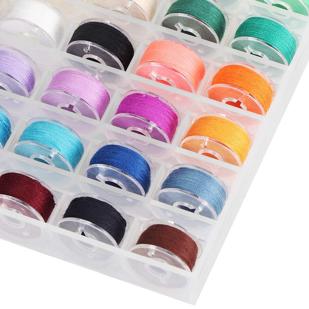 Bobbin Storage Box for Sewing Machine - Colorful Thread Spool Organizer with Dividers | Perfect Sewing Accessory for Home Crafting & Quilting Projects