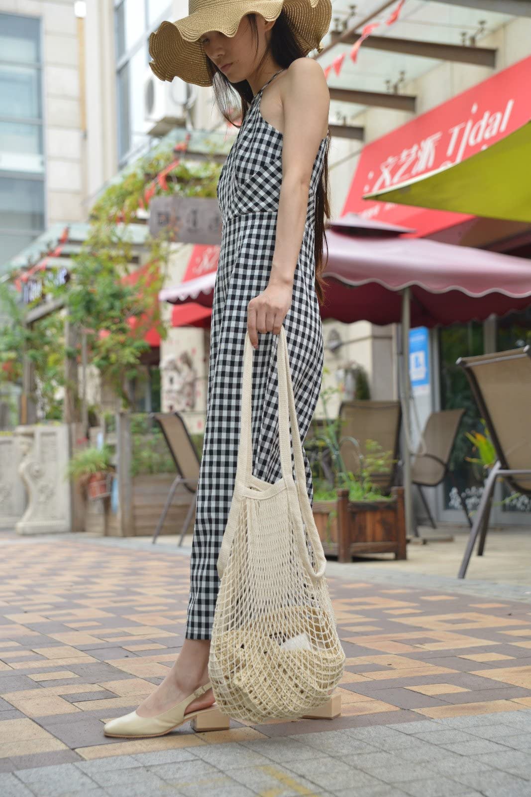 3-Pack Large Cotton Mesh Shopping Tote Bags - Eco-Friendly Reusable Grocery Bags for Supermarket, Beach, Storage, Fruits, Vegetables & Toys | Perfect for Grocery Shopping, Travel & Organizing
